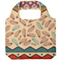 Ethnic-tribal-pattern-background Foldable Grocery Recycle Bag View1