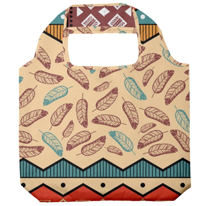 Ethnic-tribal-pattern-background Foldable Grocery Recycle Bag