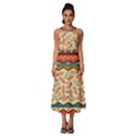 Ethnic-tribal-pattern-background Sleeveless Cross Front Cocktail Midi Chiffon Dress View1