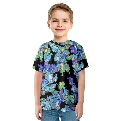 Chromatic Creatures Dance Wacky Pattern Kids  Sport Mesh T-shirt by dflcprintsclothing