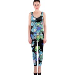 Chromatic Creatures Dance Wacky Pattern One Piece Catsuit