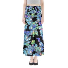 Chromatic Creatures Dance Wacky Pattern Full Length Maxi Skirt by dflcprintsclothing