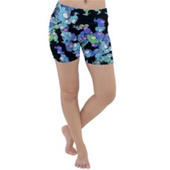 Chromatic Creatures Dance Wacky Pattern Lightweight Velour Yoga Shorts by dflcprintsclothing