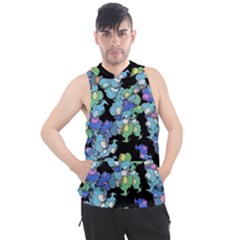 Chromatic Creatures Dance Wacky Pattern Men s Sleeveless Hoodie by dflcprintsclothing