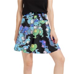 Chromatic Creatures Dance Wacky Pattern Waistband Skirt by dflcprintsclothing