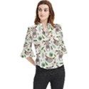 Seamless Pattern With Cute Sloths Loose Horn Sleeve Chiffon Blouse View1