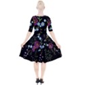 Embroidery Trend Floral Pattern Small Branches Herb Rose Quarter Sleeve A-Line Dress View2