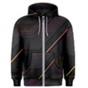 Gradient Geometric Shapes Dark Background Men s Zipper Hoodie View1