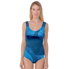 Abstract Classic Blue Background Princess Tank Leotard  by Ndabl3x