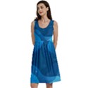 Abstract Classic Blue Background Classic Skater Dress View1