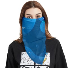 Abstract Classic Blue Background Face Covering Bandana (triangle) by Ndabl3x