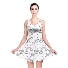 Cute Art Print Pattern Reversible Skater Dress by Ndabl3x