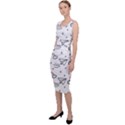 Cute Art Print Pattern Sleeveless Pencil Dress View2