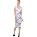 Cute Art Print Pattern Sleeveless Pencil Dress View3