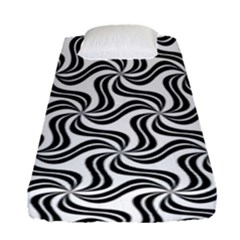 Soft Pattern Repeat Monochrome Fitted Sheet (single Size) by Ravend