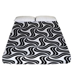 Soft Pattern Repeat Monochrome Fitted Sheet (california King Size) by Ravend