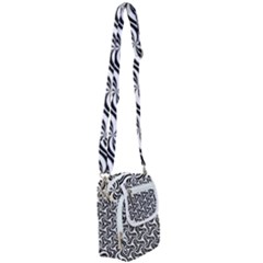 Soft Pattern Repeat Monochrome Shoulder Strap Belt Bag by Ravend