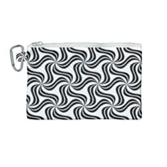 Soft Pattern Repeat Monochrome Canvas Cosmetic Bag (medium) by Ravend