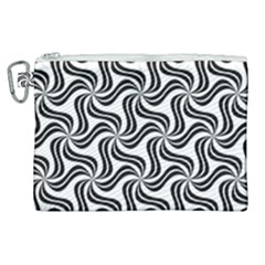 Soft Pattern Repeat Monochrome Canvas Cosmetic Bag (xl) by Ravend