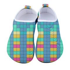 Checkerboard Squares Abstract Art Women s Sock-style Water Shoes