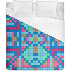 Checkerboard Square Abstract Duvet Cover (california King Size) by Ravend