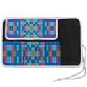 Checkerboard Square Abstract Pen Storage Case (S) View2