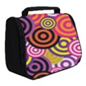 Abstract Circles Background Retro Full Print Travel Pouch (Small) View2