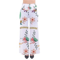 Floral Backdrop Pattern Flower So Vintage Palazzo Pants by Ravend