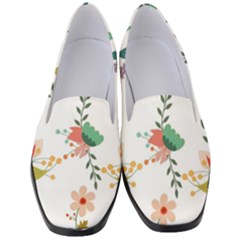 Floral Backdrop Pattern Flower Women s Classic Loafer Heels by Ravend