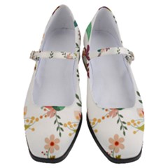 Floral Backdrop Pattern Flower Women s Mary Jane Shoes by Ravend