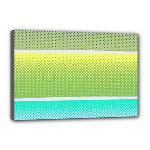 Pattern Banner Background Dot Set Canvas 18  X 12  (stretched)