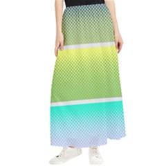 Pattern Banner Background Dot Set Maxi Chiffon Skirt