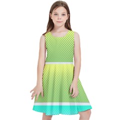 Pattern Banner Background Dot Set Kids  Skater Dress by Ravend