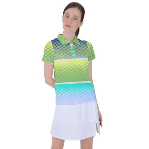 Pattern Banner Background Dot Set Women s Polo T-shirt by Ravend