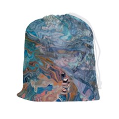 Abstract delta Drawstring Pouch (2XL)