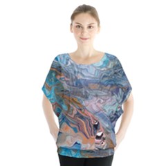 Abstract delta Batwing Chiffon Blouse