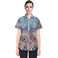 Abstract delta Women s Short Sleeve Shirt