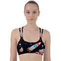 Planet Rocket Space Stars Line Them Up Sports Bra View1