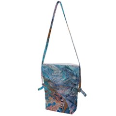 Abstract delta Folding Shoulder Bag