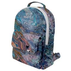 Abstract Delta Flap Pocket Backpack (small) by kaleidomarblingart