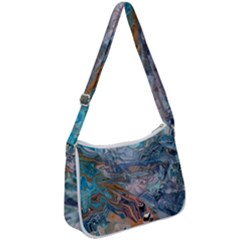 Abstract delta Zip Up Shoulder Bag