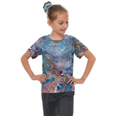 Abstract delta Kids  Mesh Piece T-Shirt