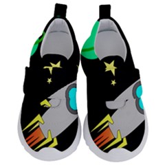 Planet Rocket Space Stars Kids  Velcro No Lace Shoes