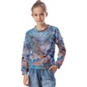 Abstract delta Kids  Long Sleeve T-Shirt with Frill  View1