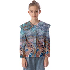 Abstract Delta Kids  Peter Pan Collar Blouse by kaleidomarblingart