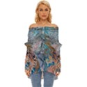 Abstract delta Off Shoulder Chiffon Pocket Shirt View1