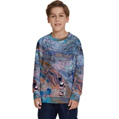 Abstract delta Kids  Crewneck Sweatshirt