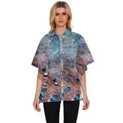 Abstract delta Women s Batwing Button Up Shirt