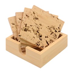 Abstract delta Bamboo Coaster Set