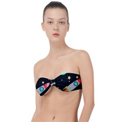 Planet Rocket Space Stars Classic Bandeau Bikini Top 